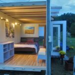 Tiny House Container with Queen-sized Bedroom and over-sized Bathroom